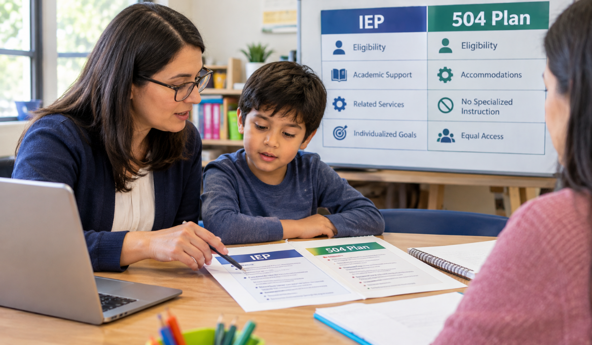 IEP vs. 504 Plan for Autism